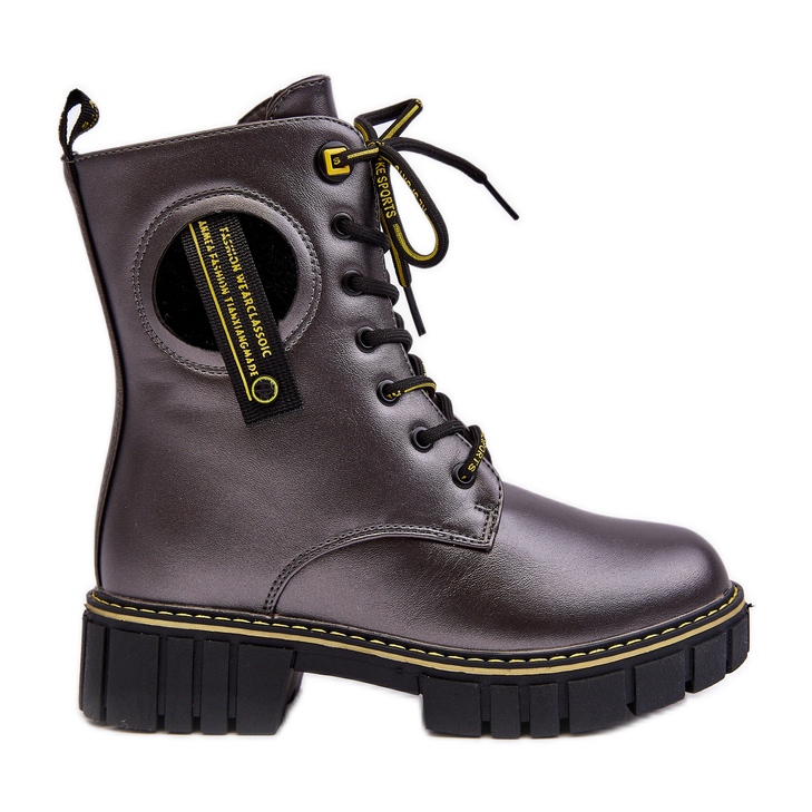 News Dětské zateplené traperské boty šedé Iomare šedá