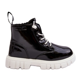 Zateplené patentované dětské boty Big Star MM374147 Black černý