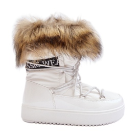 Dámské šněrovací sněhule bílé Santero bílý