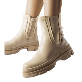 Béžové tenisky s masivní podrážkou Torin zelená Béžové tenisky s masivní podrážkou Torin zelená