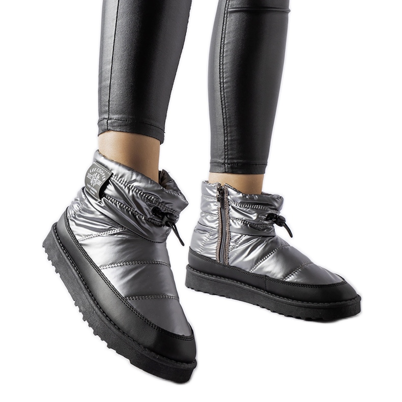 Šedé sněhule Lee Cooper LCJ-23-44-1966L stříbrný