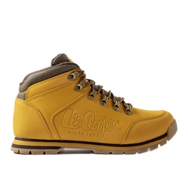 Žluté kožené boty Lee Cooper LCJ-21-01-0706M žluť
