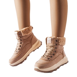 Béžové kozačky Lee Cooper LCJ-22-44-1363L béžový