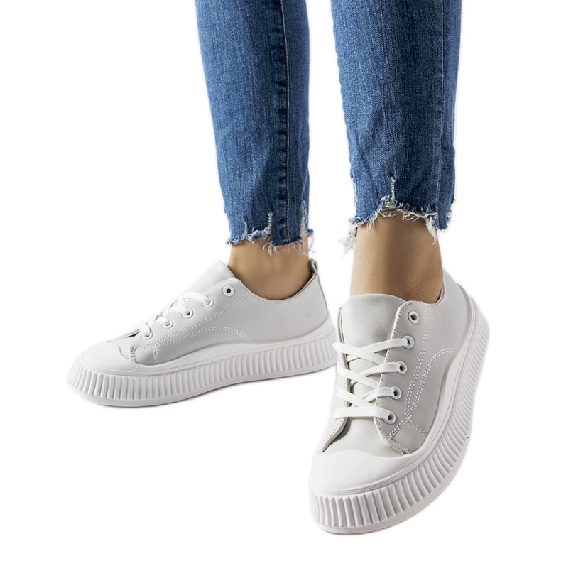 Šedé tenisky na platformě Erbezzo šedá Šedé tenisky na platformě Erbezzo šedá