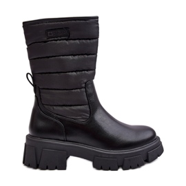 Zateplené sněhule se zipem Black Big Star MM274068 černý