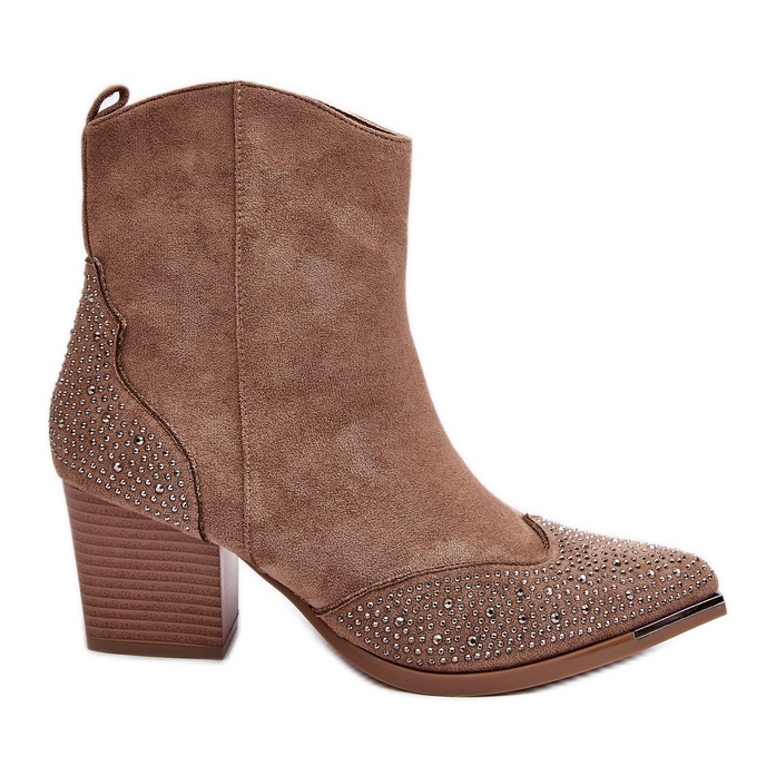 FS1 Dámské zdobené kovbojské boty na vysokém podpatku béžová Eleduana béžový FS1 Dámské zdobené kovbojské boty na vysokém podpatku béžová Eleduana béžový