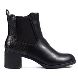 Černé elegantní kotníkové boty Shelovet černý