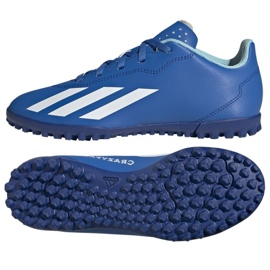 Kopačky adidas X Crazyfast.4 Tf Jr IE4067 modrý Kopačky adidas X Crazyfast.4 Tf Jr IE4067 modrý