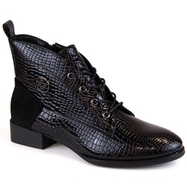 Filippo W PAW478A patentově zateplené croco kotníkové boty, černé černý