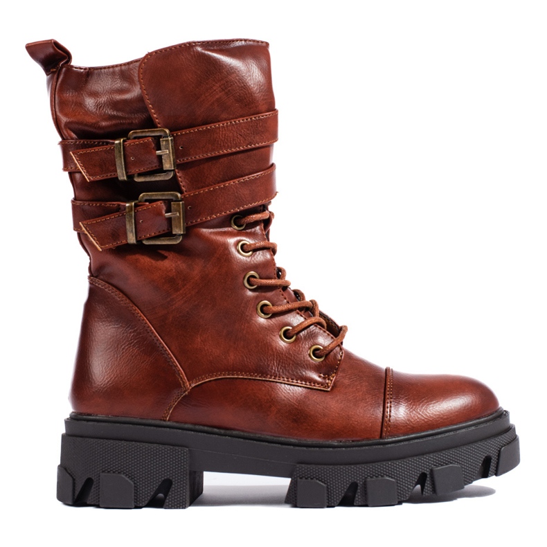 Hnědé dámské baggy s přezkami Shelovet hnědý