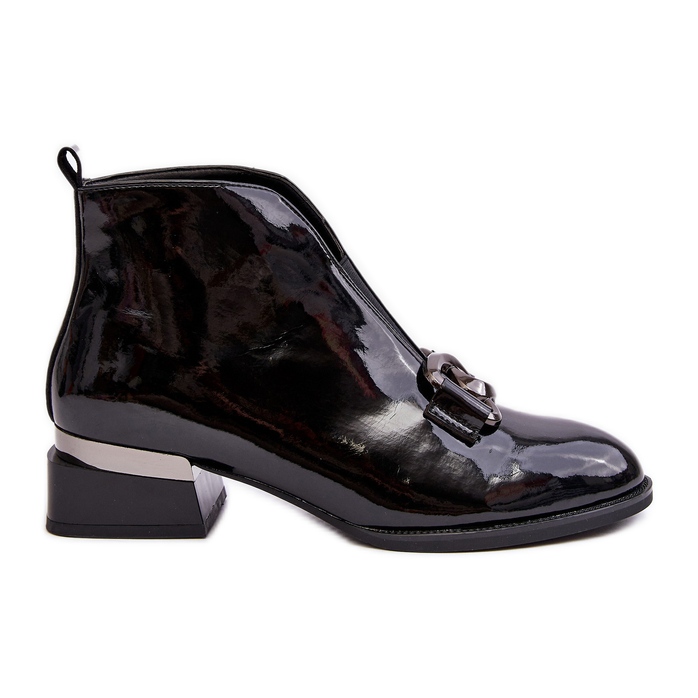 Vinceza Patentované dámské kozačky na nízkém podpatku, zateplené, černé Loos černá