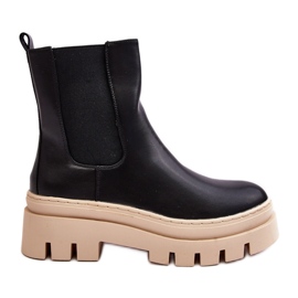 Vinceza Dámské pracovní boty Loretta černá a béžová