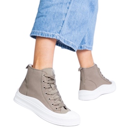 Zelené tenisky na vysoké platformě Guerrino zelený