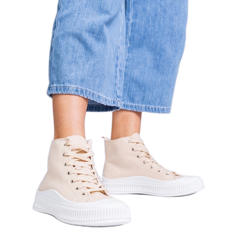 Béžové tenisky na platformě Guerrino béžový