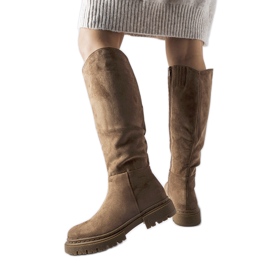 Hnědé ploché zateplené boty Millbrook hnědý Hnědé ploché zateplené boty Millbrook hnědý