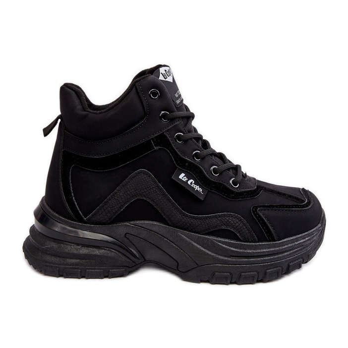 Dámské traperské boty zateplené šněrovací Lee Cooper LCJ-23-44-1976L černá