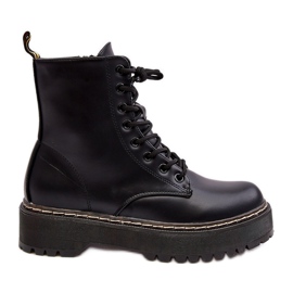 Dámské šněrovací kotníkové boty černé Maddis černá Dámské šněrovací kotníkové boty černé Maddis černá