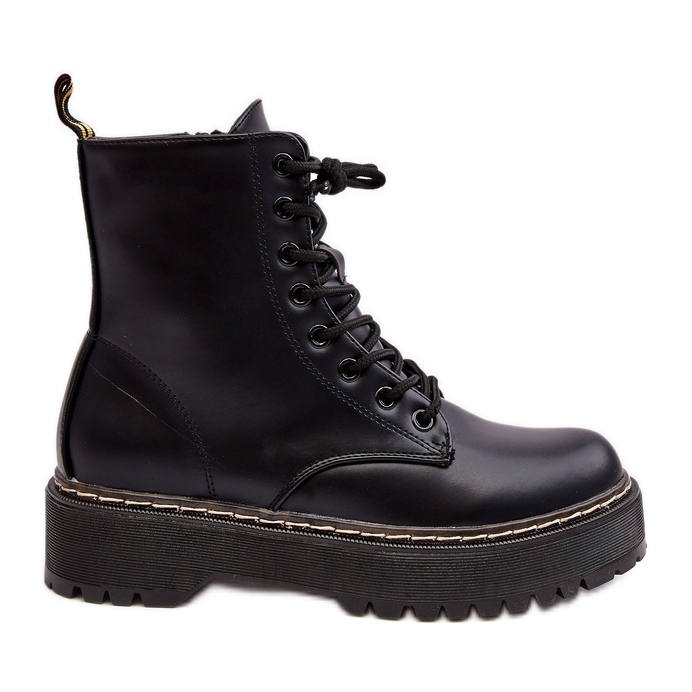 Dámské šněrovací kotníkové boty černé Maddis černá Dámské šněrovací kotníkové boty černé Maddis černá