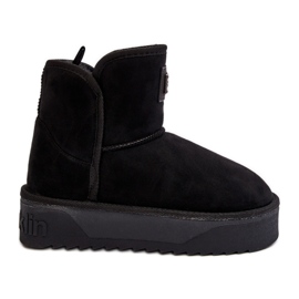 Veganské voděodolné sněhule na platformě D.Franklin DFSH371004 Black černý