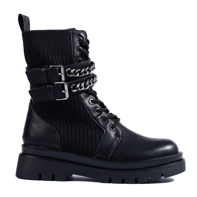 SHELOVET Černé dámské tašky s přezkami černá SHELOVET Černé dámské tašky s přezkami černá