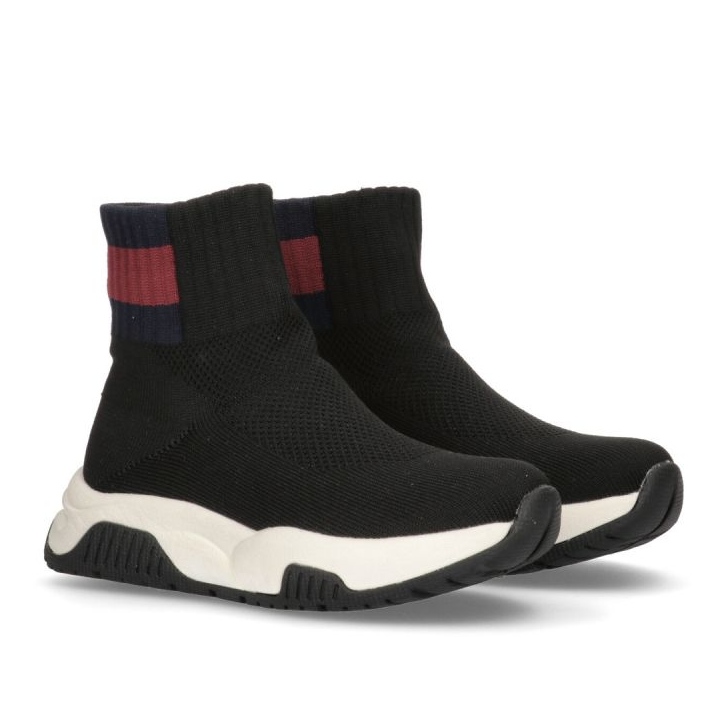 Tommy Hilfiger Sock Sneaker Black W boty T3A9-33007-0702999-999 černá Tommy Hilfiger Sock Sneaker Black W boty T3A9-33007-0702999-999 černá