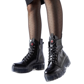 Černé zateplené klasické kotníkové boty Aldino černá Černé zateplené klasické kotníkové boty Aldino černá