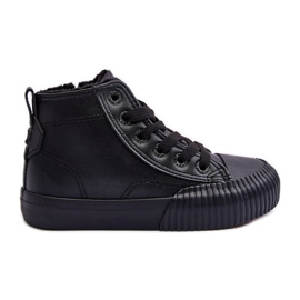 Zateplené dětské tenisky se zipem Big Star MM374014 Black černý
