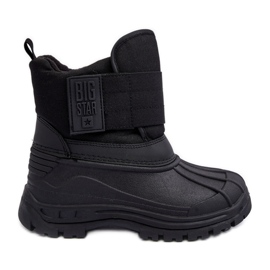 Dětské zateplené sněhule na suchý zip Black Big Star MM374122 černý