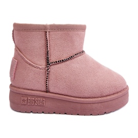 Dětské zateplené sněhule se zipem Pink Big Star MM374101 růžový