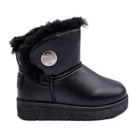 Dětské sněhule podšité kožešinou Black Big Star MM374082 černý