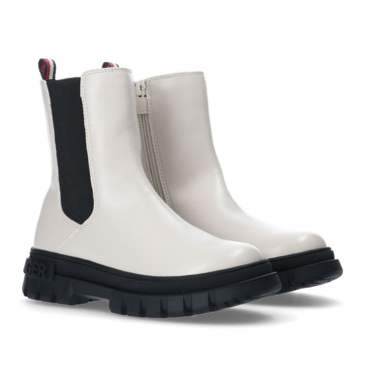 Kotníkové boty Tommy Hilfiger Bootie Ivory T3A5-33058-1355101-101 béžový Kotníkové boty Tommy Hilfiger Bootie Ivory T3A5-33058-1355101-101 béžový
