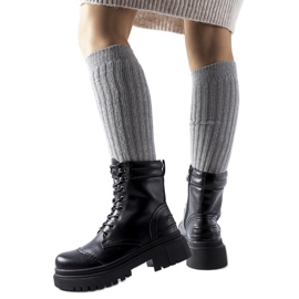 Inna Černé zateplené boty Paimboeuf černý