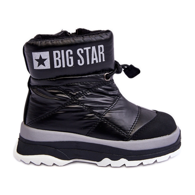 Dětské zateplené sněhule se zipem Black Big Star MM374195 černá