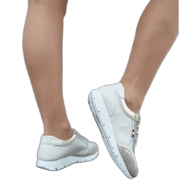 Béžové kožené dámské tenisky Adelfo béžový