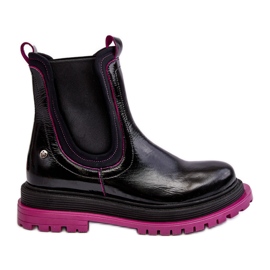 Dámské kožené Chelsea Boots Maciejka 06199 Black černá Dámské kožené Chelsea Boots Maciejka 06199 Black černá