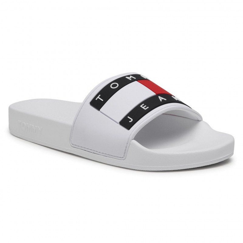 Tommy Hilfiger Žabky Tommy Jeans Flag Pool Slide W EN0EN01378-YBR bílý