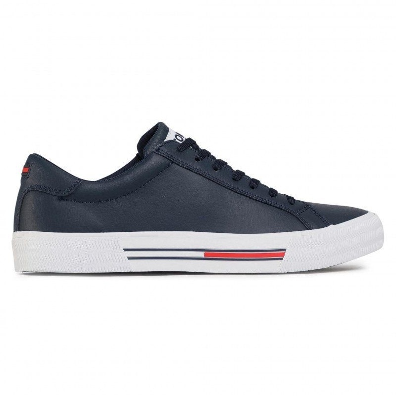 Tommy Hilfiger Boty Tommy Jeans Essential Leather Sneaker M EM0EM00567-C87 modrý