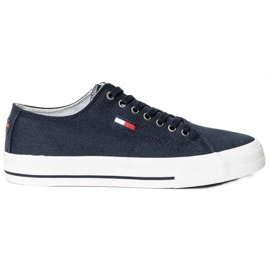 Tommy Hilfiger Boty Tommy Jeans Long Lace Up Vulc M EM0EM00659-C87 modrý