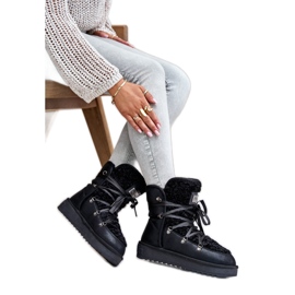 Vodotěsné veganské boty na platformě D.Franklin DFSH370004 Black černý