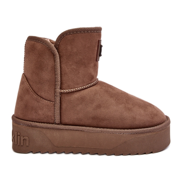 Veganské voděodolné sněhule na platformě D.Franklin DFSH371004 Tmavě béžová béžový