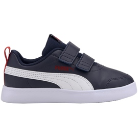 Dětské boty Puma Courtflex v2 V Ps tmavě modrá a bílá 371543 01