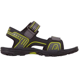 Dětské sandály Kappa Paxos black and lime 260864K 1133 černá černá Dětské sandály Kappa Paxos black and lime 260864K 1133 černá černá