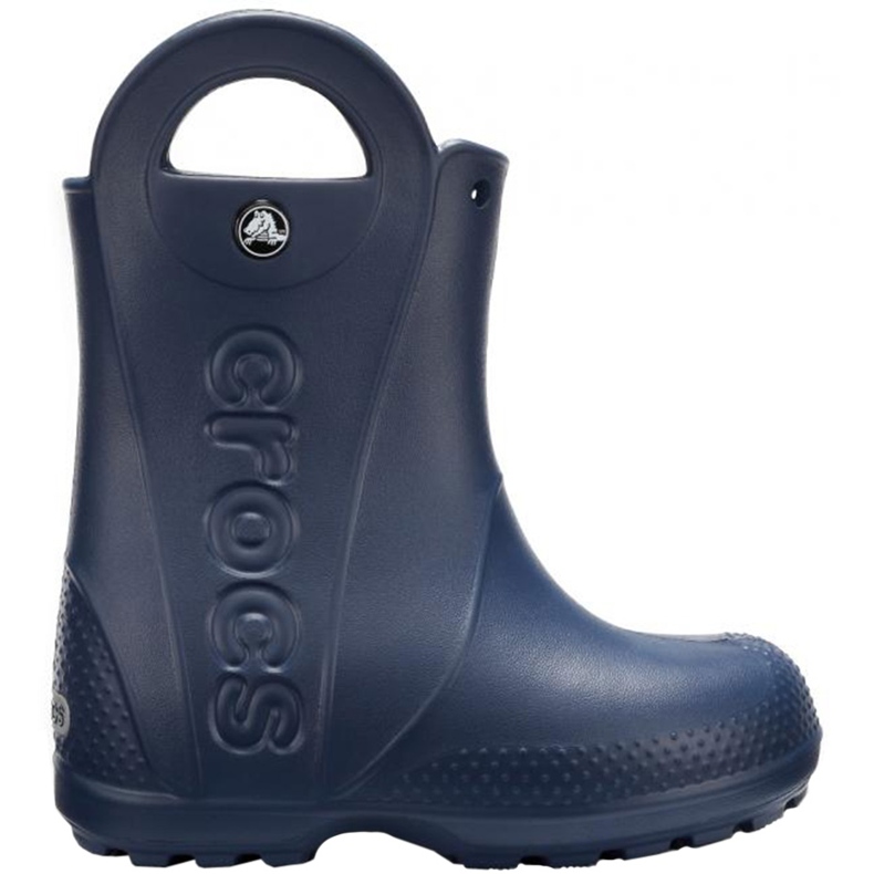 Dětské holínky Crocs Handle Rain Boot Kids tmavě modrá 12803 410