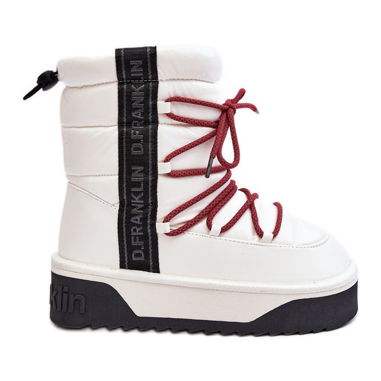 Dámské sněhule se silnou podrážkou Vegan D.Franklin DFSH371007 White bílý