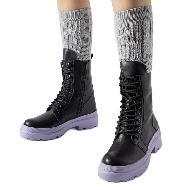 Černé tenisky s barevnou podrážkou Quennie černá