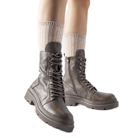 Šedé kozačky s chráničem Zacharie šedá