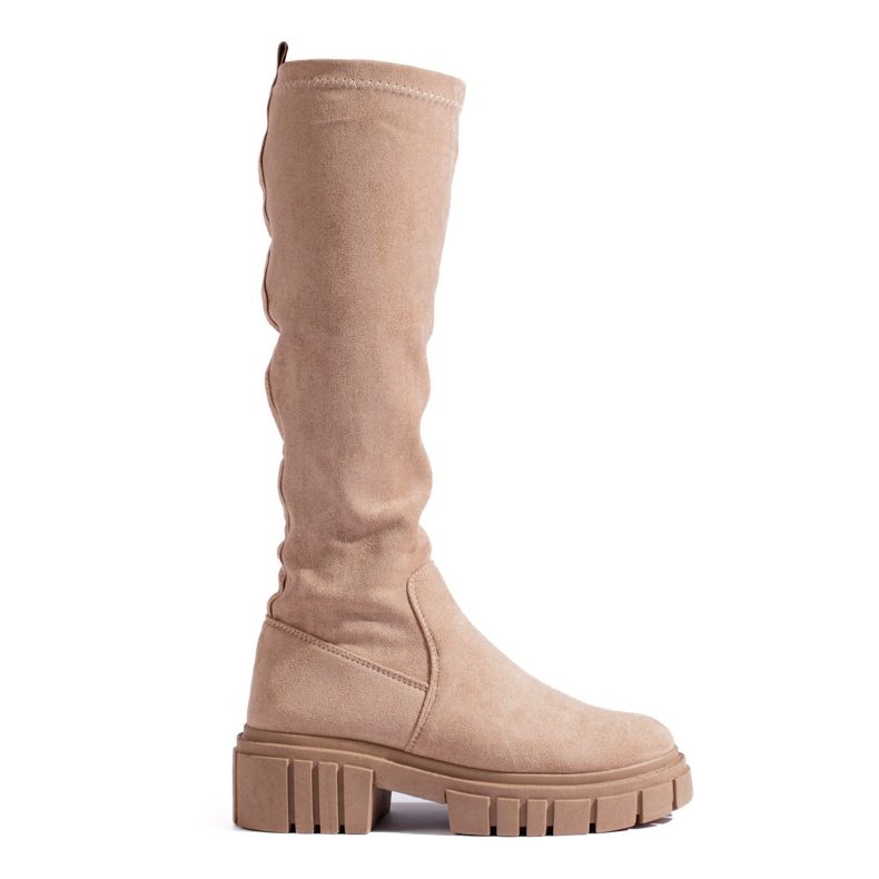 Béžové semišové nazouváky značky Shelovet béžový Béžové semišové nazouváky značky Shelovet béžový