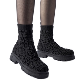 Černé kotníkové boty Arlington se svrškem ponožky černá