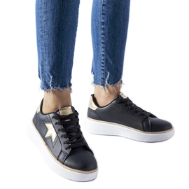 Černozlaté sportovní tenisky Fraggle černý