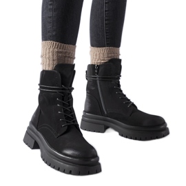 Černé boty Vadnais s opotřebovanou špičkou černý